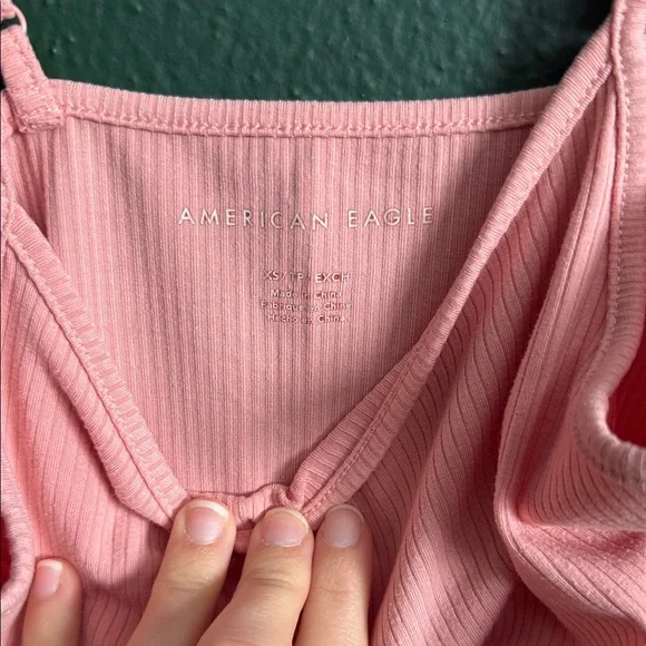 Pink Ribbed Women's Camisole Top - Picture 3 of 5